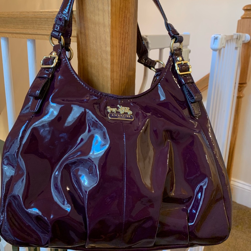 Coach Purse  Purple Patent Leather